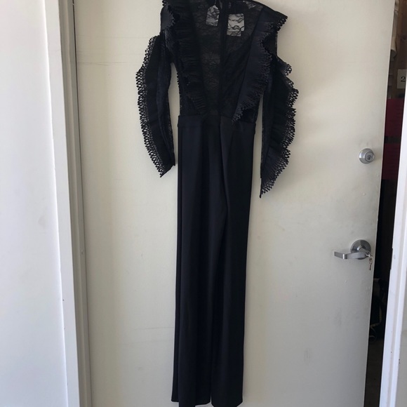 Black Long Sleeve Jumpsuit - Picture 4 of 4